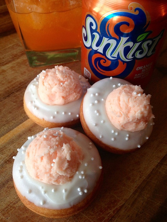 Orange soda Creamsicle mini donut by GreenMntMiniBaked on Etsy