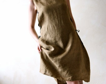 Medieval Tunic Dress, linen tunic, sleeveless dress, women dress, day dress, sundress, medieval dress, LARP tunic, linen dress, pinafore