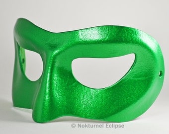Green Lantern Leather Mask Justice League Cosplay Dawn of Justice Superhero Masquerade DC Comics Halloween - Available In Any Basic Color