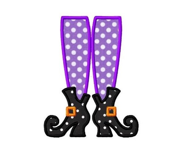 Halloween Witch Boots Applique Machine Embroidery Design Halloween Witch Boots Applique Machine Embroidery Design
