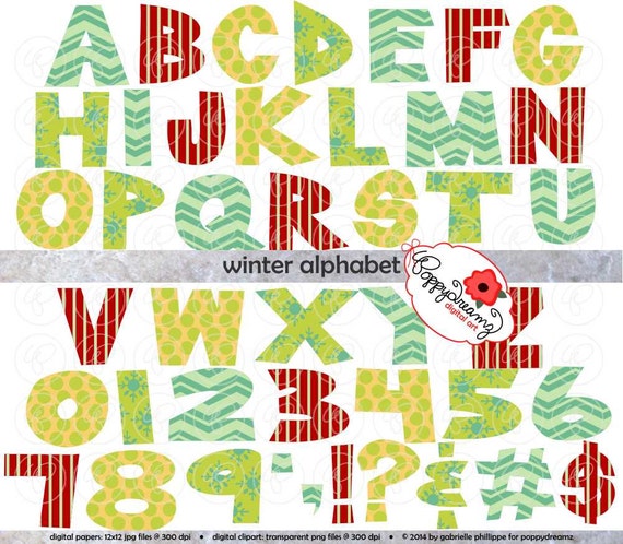winter alphabet clipart - photo #11