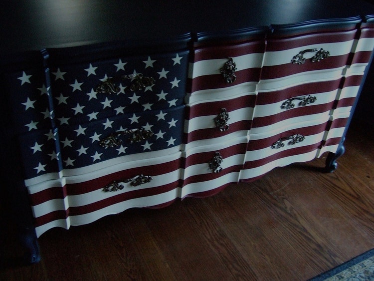 The Waving American Flag Dresser by Artisan8 on Etsy