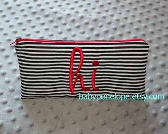 Clearance ** Pencil Case/Cosmetic Bag/ Gadget Case - Hi - Ready to Ship