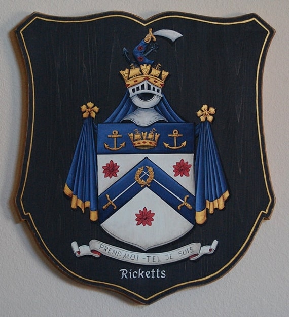Family Crest Plaques Lg. Wooden Coat of Arms by decorativeart