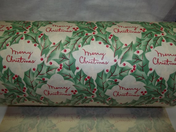 Vintage Large Roll of Christmas Wrapping Paper Paper Ephemera