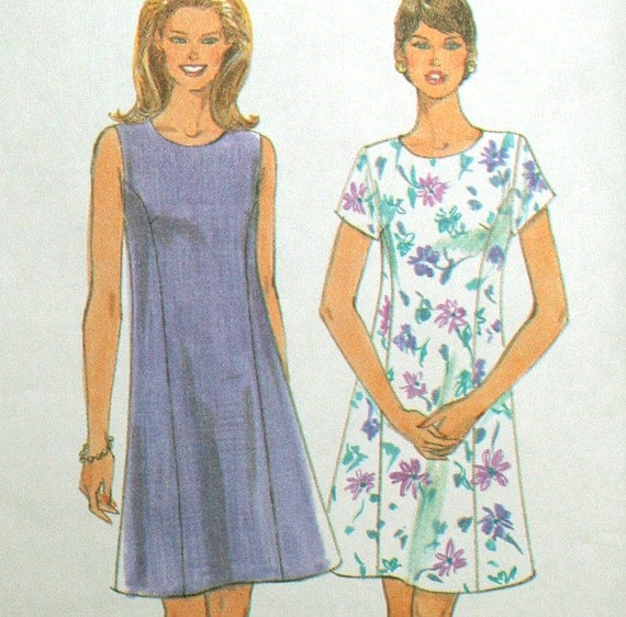 Easy Shift Dress Sewing Pattern Simplicity 8024 UNCUT Bust 30