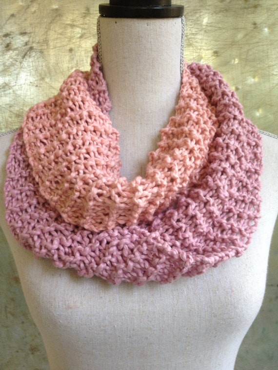 Blush & Bashful Infinity Scarf Pink Lavender Colorblock