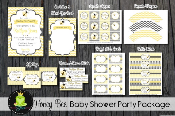 Bee Baby Shower Party Package - Baby Shower Invitation Il_570xn