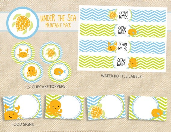 Under the Sea Printable Party Pack - DIY Il_570xn
