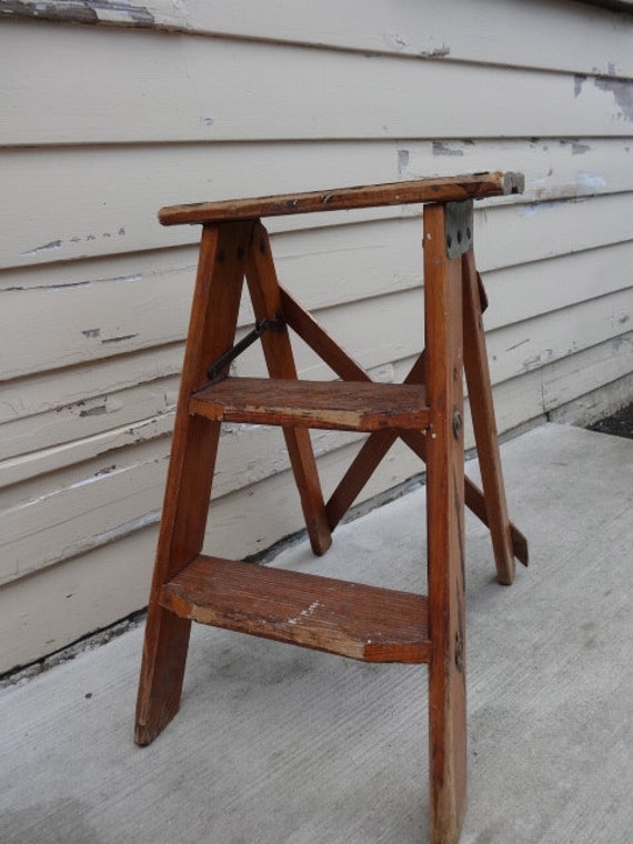 Vintage Wood Step Ladder