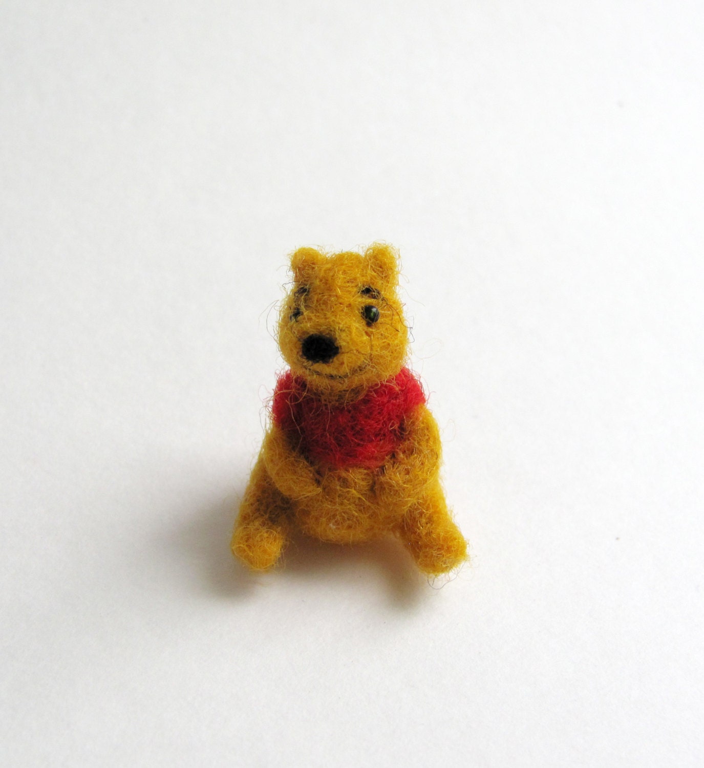 Pooh needle felted miniature