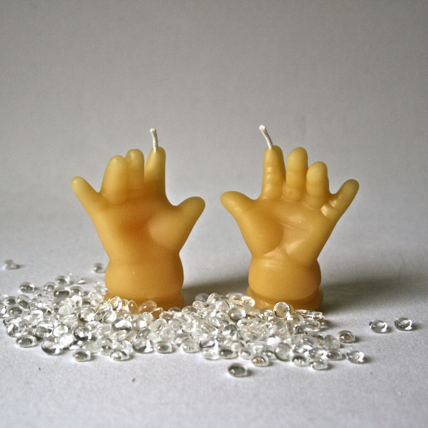 Organic Beeswax Pair of Hands Candles for by ReminiscencePapers