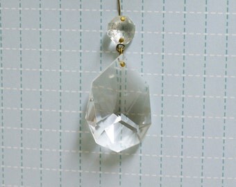LESS THAN PERFECT Vintage Chandelier Prism Drop Crystal Glass Salvage Restoration