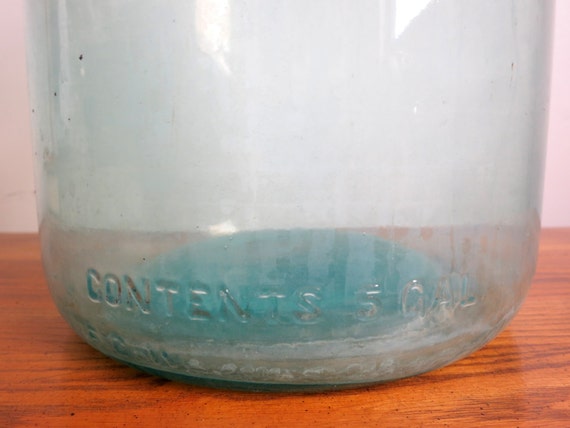 Big Blue Vintage Glass Carbabe Jug