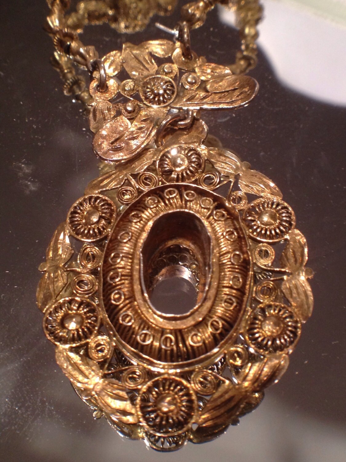 Antique Philippines Tambourine Necklace Rare Jewelry Reserved