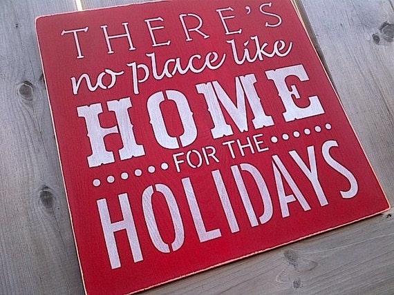 Items similar to There's no place like home for the holidays wooden ...