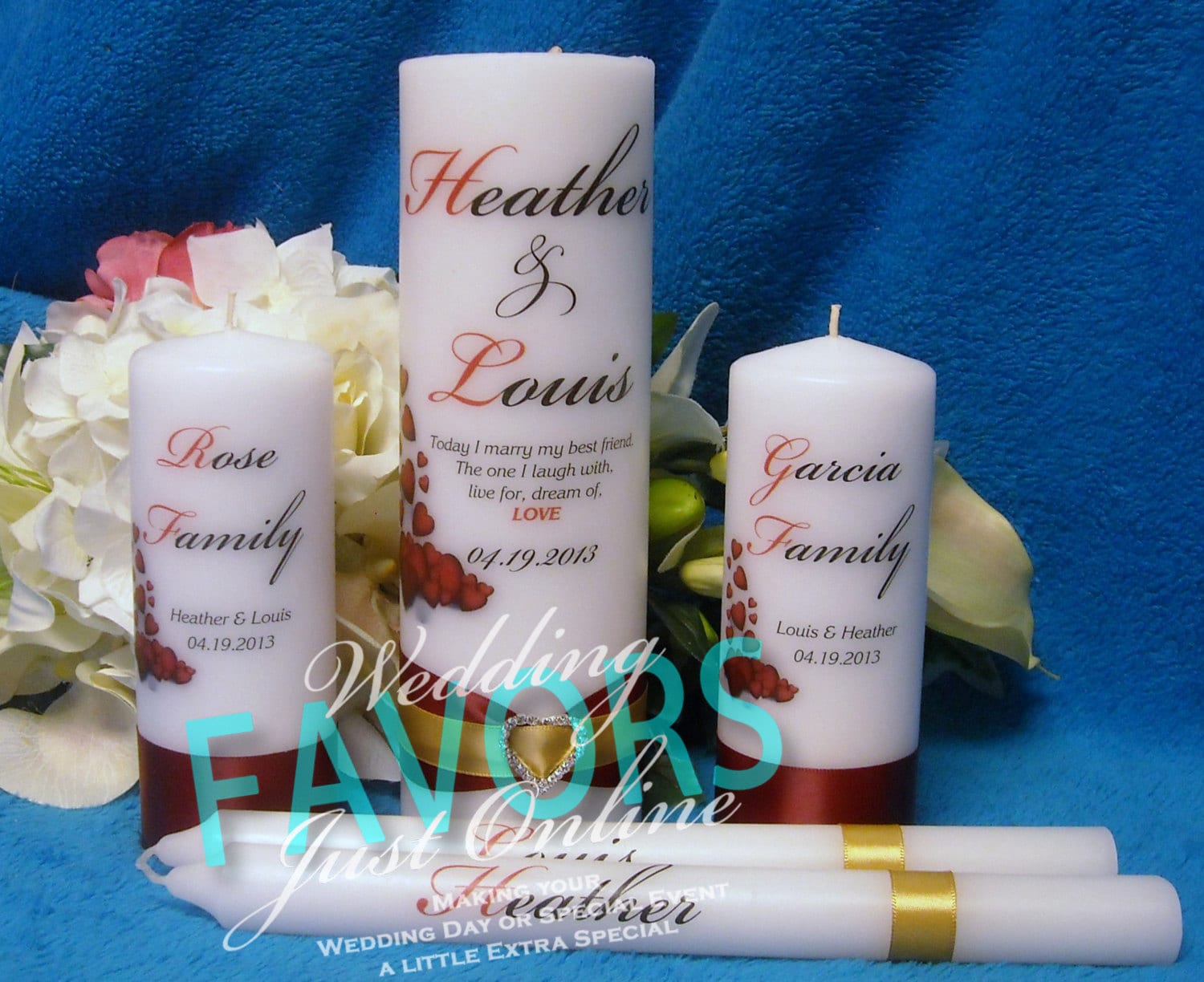 Unity Candle Set Personalized