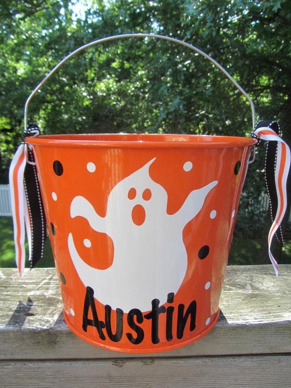 personalized halloween bucket personalized halloween bucket