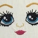 Dolls pretty faces - 6 types - big set for your soft toy - machine embroidery designs, complete faces and single elements INSTANT DOWNLOAD
