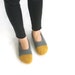 LAST PAIR ready to ship in size 6! Crochet Slippers in Peanut Butter and Slate Grey