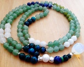 Love, Fidelity, Generosity - Jade 108 Full Mala, Buddhist, Tibet, Nepal, India, Prayer Beads, Prayer Mala, Meditation, Zodiac sign of Cancer