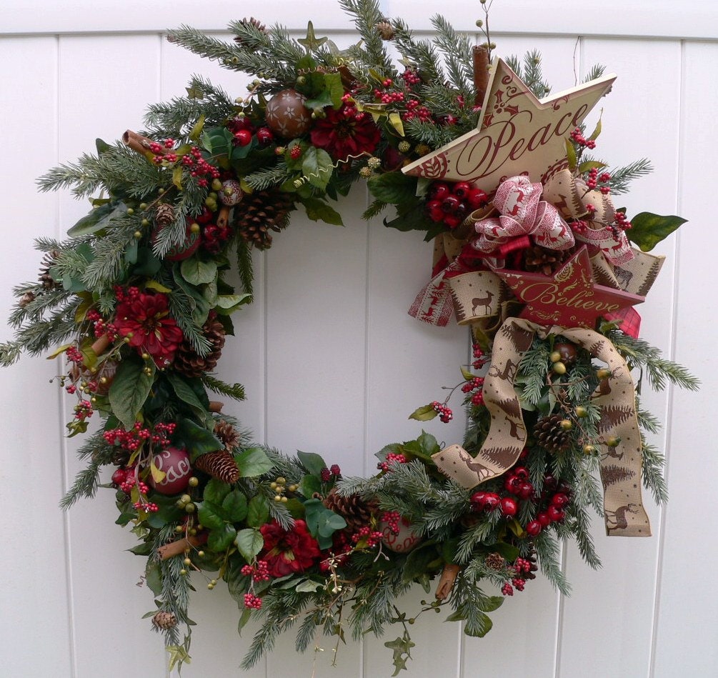 Rustic Chrismas Wreath-Montanta-CHRISTMAS WREATH-Oversize