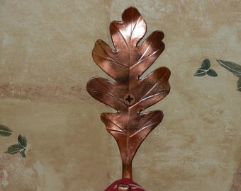 Copper Oak Leaf Wall Hook