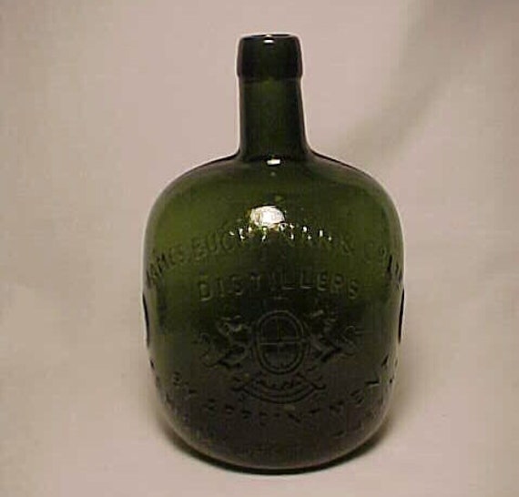 c1890s James Buchanan & Co. Scotch Whisky Cork Top Olive