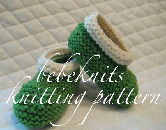 Bebeknits Simple Baby Bootie Knitting Pattern