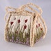 Gift box Spring garden garden lover wedding favor box tulip flowers floral silk embroidery