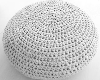 Large Crochet Pouf Ottoman Floor Cushion PDF pattern - Instant Download