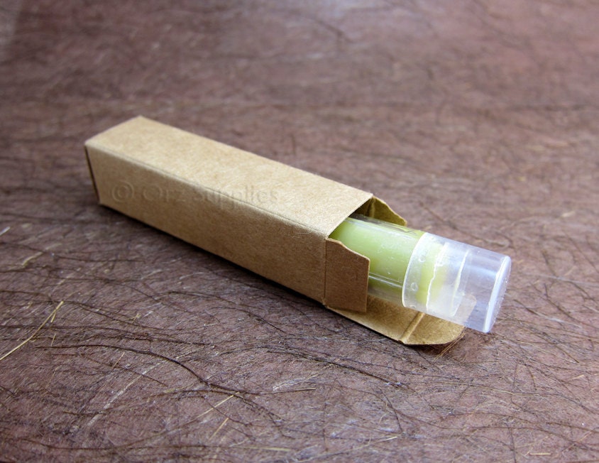 Natural KRAFT Lip balm tube box roller bottle box 10 pcs