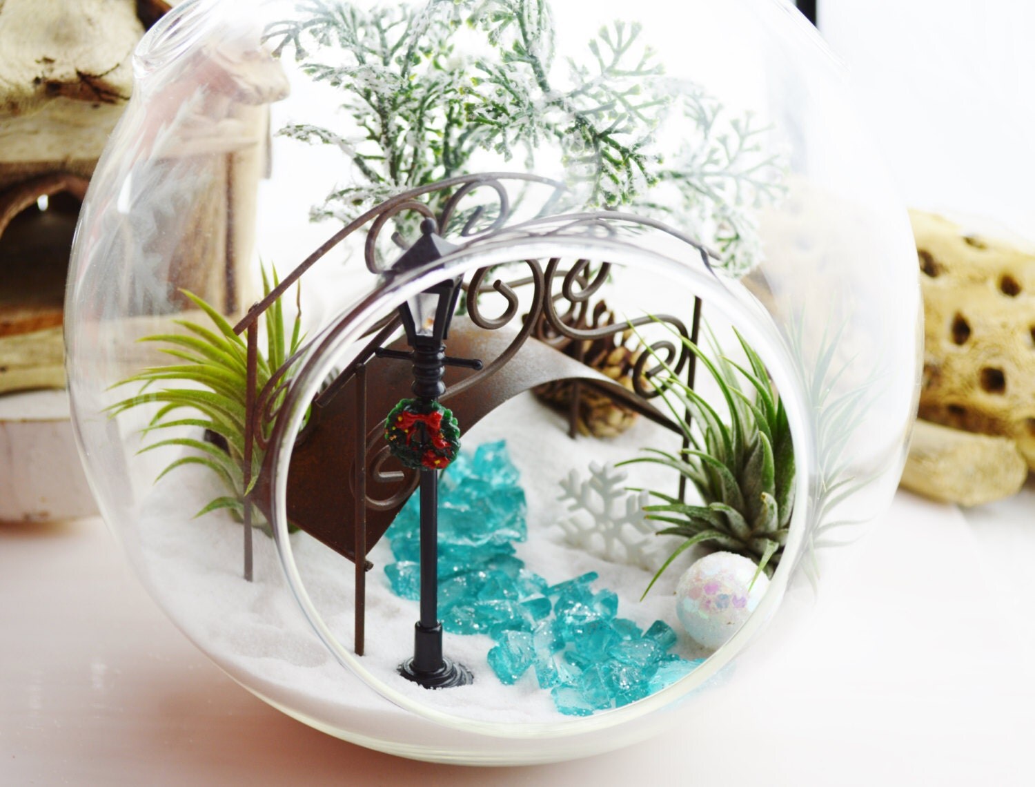 Bridge in Central Park Terrarium Snow White Sand Bridge and