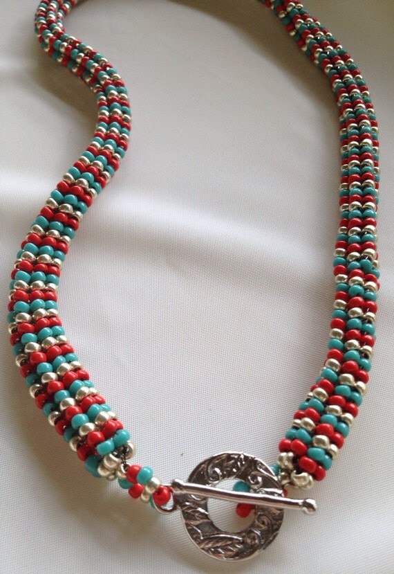 Items similar to Tubular herringbone necklace on Etsy