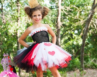 Queen of Hearts Tutu Dress - Alice in Wonderland tutu - size newborn to 5t - queen of hearts tutu costume - crown not included