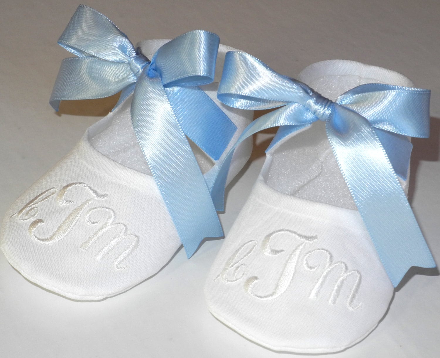 Baby Baptism Shoes Monogrammed White Booties Baby Shoe