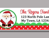 Christmas Santa Claus Labels Printable or Printed - Printable Enclosure, Gift Tag or Return Address Label Il_170x135