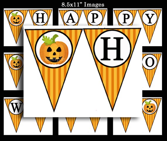 Items similar to Happy Halloween Printable Bunting Banner - Sweet