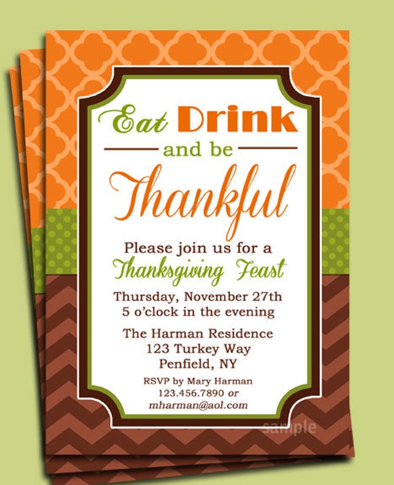 Thanksgiving Party Invitation Wording 3