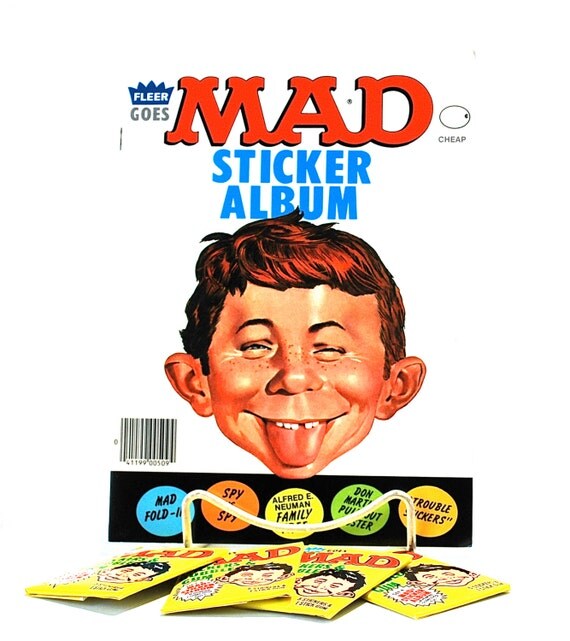 Mad Sticker Album And 4 Sticker Packs 1982 Fleer