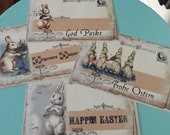 Easter Rabbit Invitation - Easter Postcard - Bunny Tag - Easter Tag Il_170x135