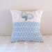Reserved for L FORGET ME NOT handmade vintage chenille pillow cover 14 X 14 floral cushion cover