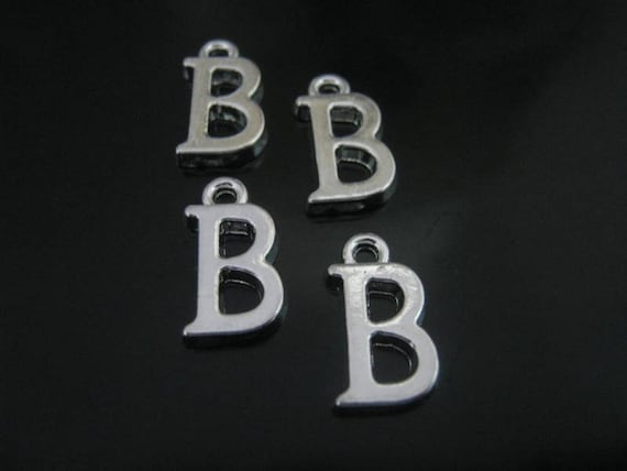 Silver Plated Alphabet/Letter B 10Pc By 2MoonswithCharm On Etsy