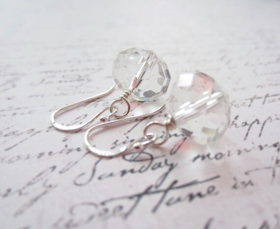 Clear Crystal Earrings Swedish Jewelry Design by DesignByThyll