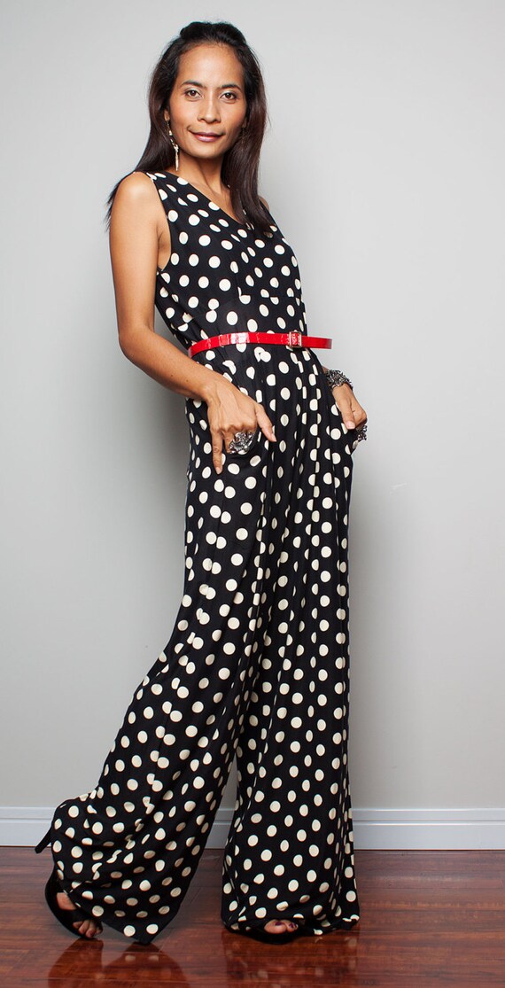 Black and white polka dot jumpsuit Polka Dot Print women rusticzcountrysstylexhomedecor.tkss summer Ramoug Womens Sleeveless Polka Dot Print Wide Leg Bell Pants Bodycon Jumpsuit Rompers S-XXXL. by Ramoug. $ - $ $ 22 $ 24 99 Prime. FREE Shipping on eligible orders. Some sizes/colors are Prime eligible. 1 out of 5 stars 1.