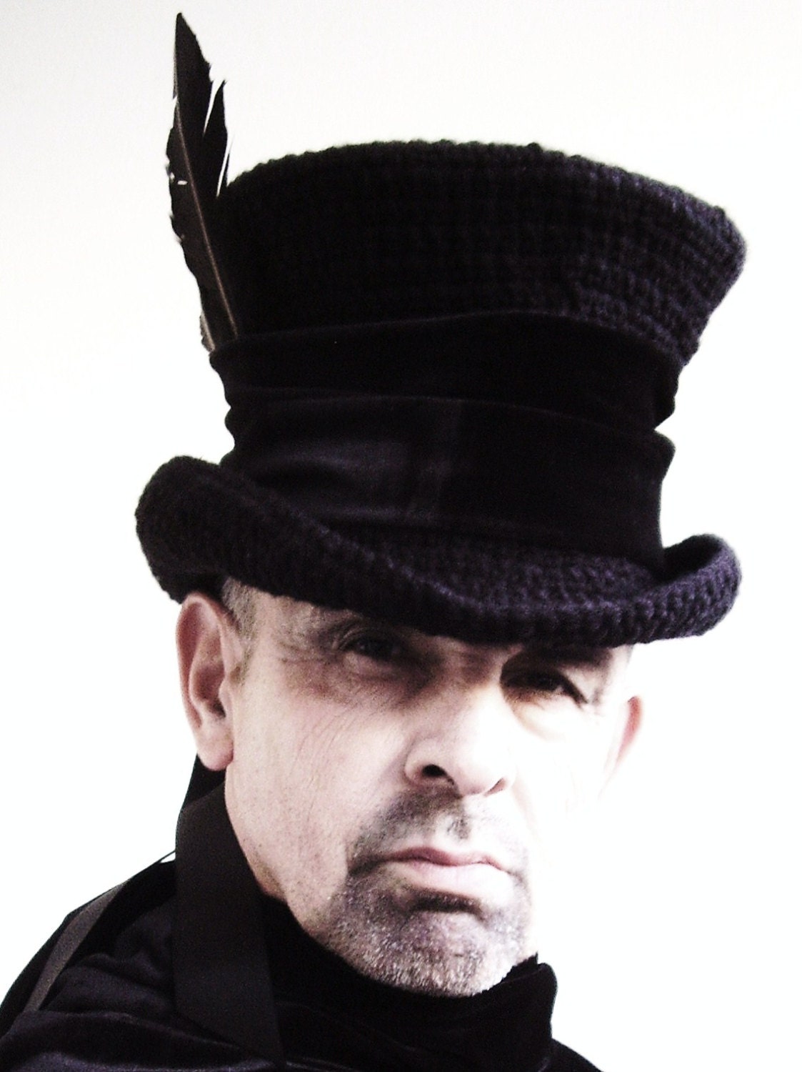 Gothic mad hatter Raven top hat