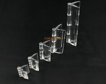 10Pcs Clear Acrylic Plastic Hinges Plexiglass Hinge (ACL-HINGE)