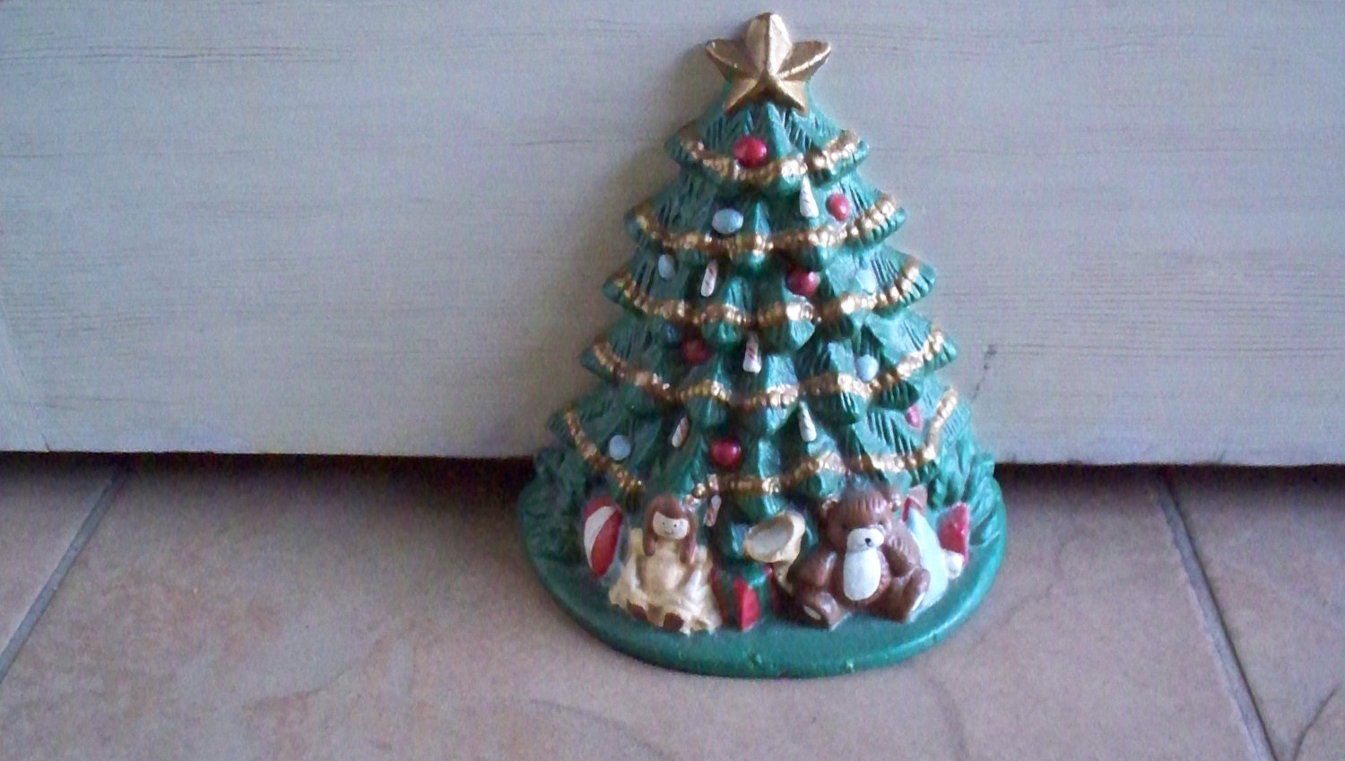vintage christmas tree door stop cast iron tree christmas vintage christmas tree door stop cast iron tree christmas