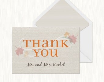 Popular items for fall thank you card on Etsy