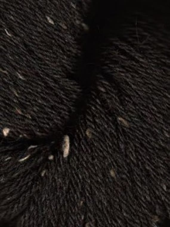 Queensland Yarns Rustic Tweed Yarn Black by ParkAveKnit on Etsy